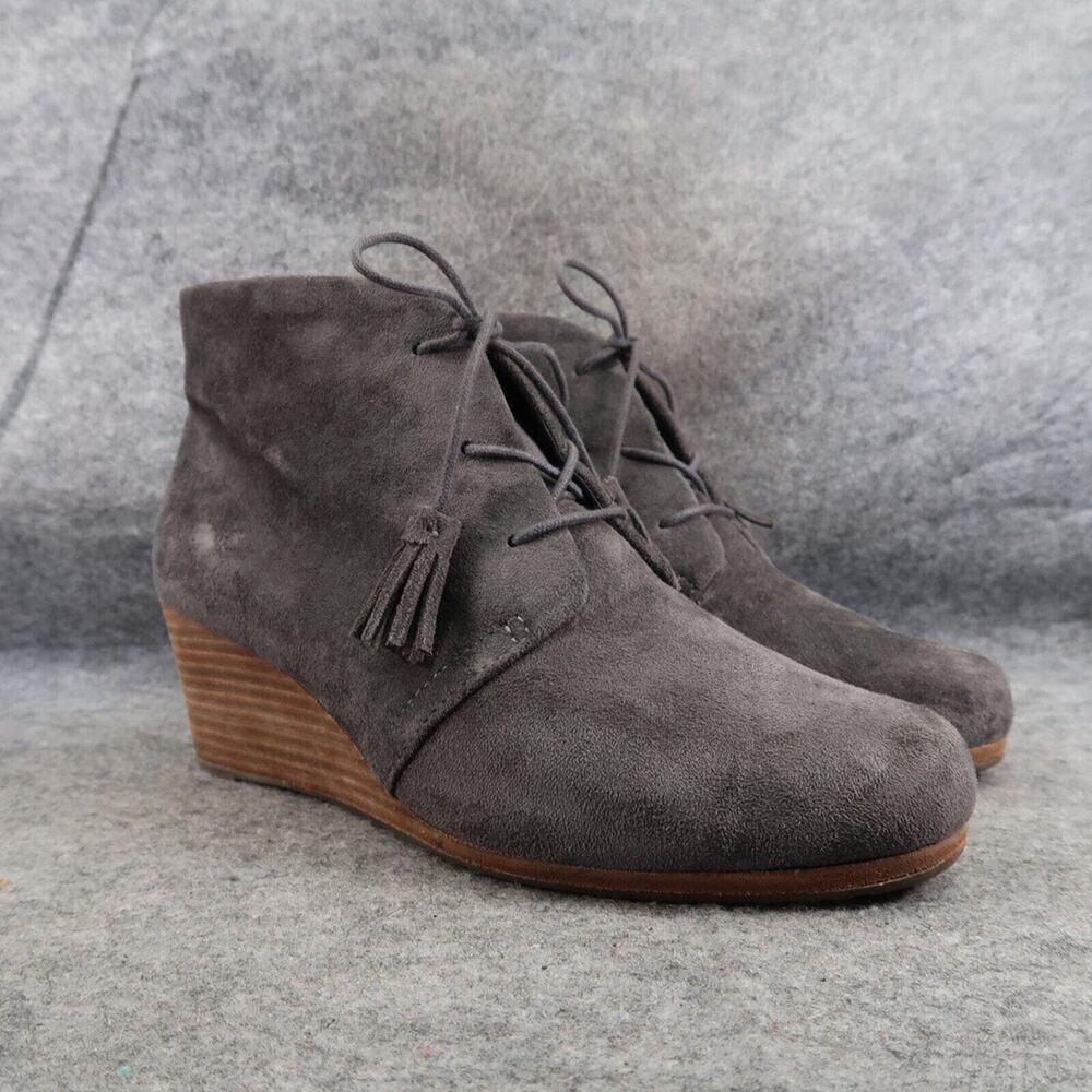 Dr Scholls Shoes Womens 9.5 Wedge Bootie Chukka Lace Up Dakota Fashion Lifestyle